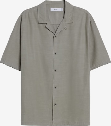 Chemise Bershka en gris : devant