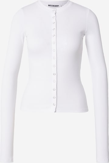 WEEKDAY Neuletakki värissä valkoinen, Tuotenäkymä