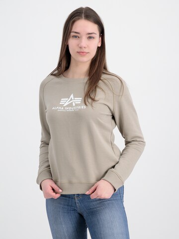 ALPHA INDUSTRIES Sweatshirt i beige: framsida