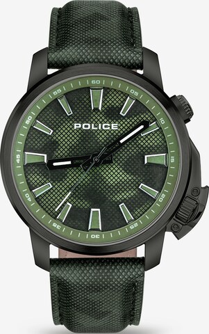 POLICE Analog Watch in Green: front