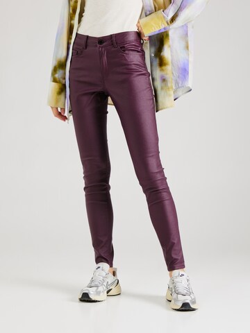 VILA Slim fit Trousers 'Sarah' in Red: front