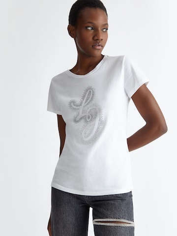 Liu Jo Тениска 'Better' в бяло: отпред