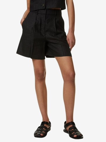 Loosefit Pantalon à plis Marks & Spencer en noir : devant