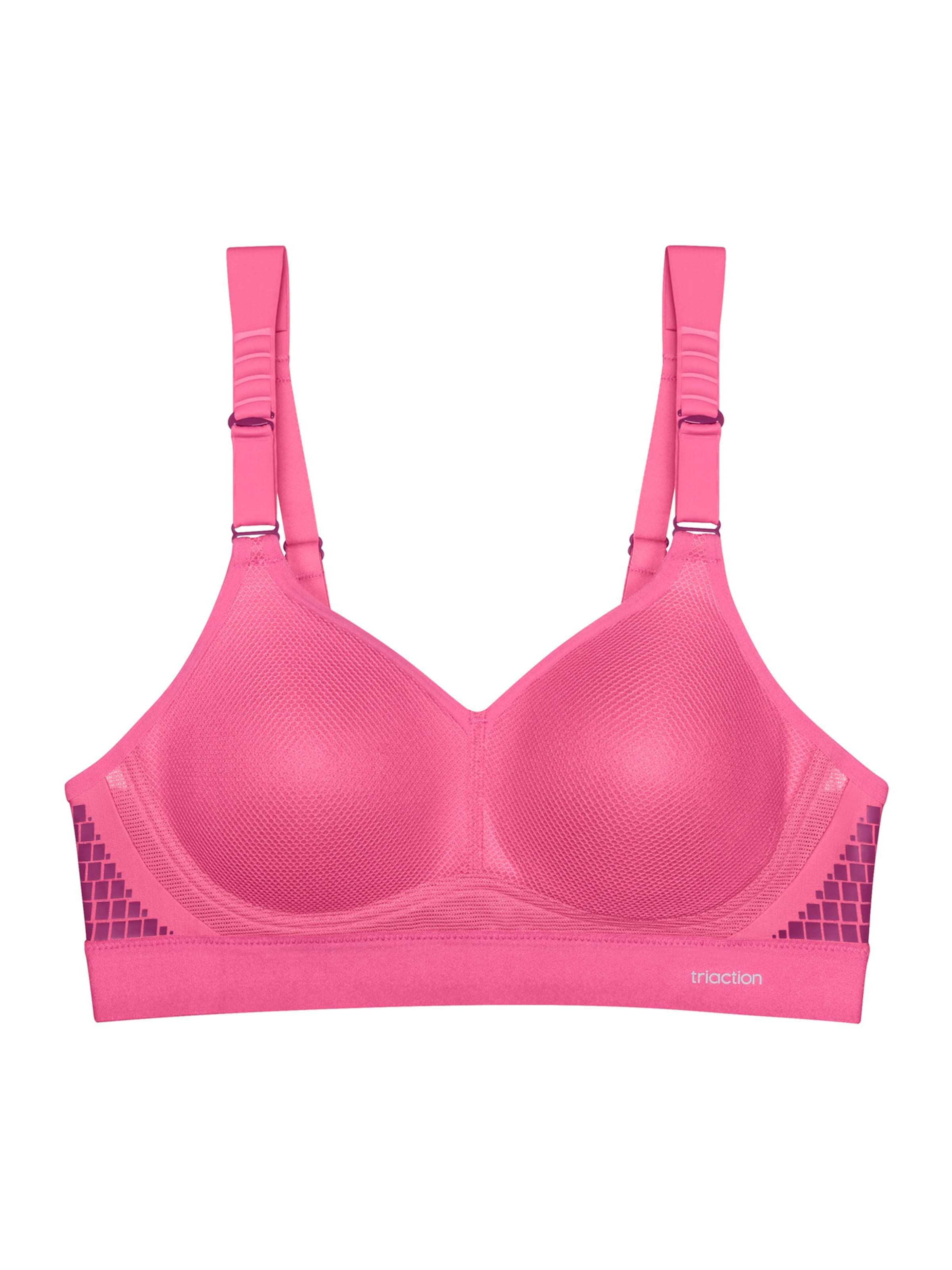 Triumph Triaction T-shirt Sports bra ' Triaction Hybrid Lite ' in Pink: front