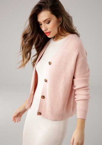 LAURA SCOTT Knit Cardigan in Pink