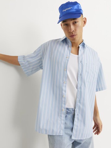 JACK & JONES Comfort fit Button Up Shirt in Blue