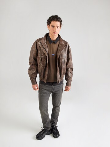 HUGO Суичър 'Nedro' в кафяво