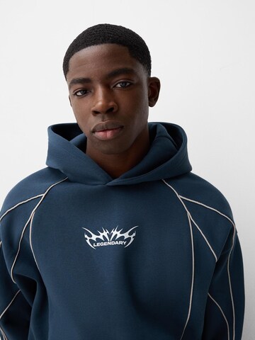 Bershka Mikina 'LEGENDARI' – modrá