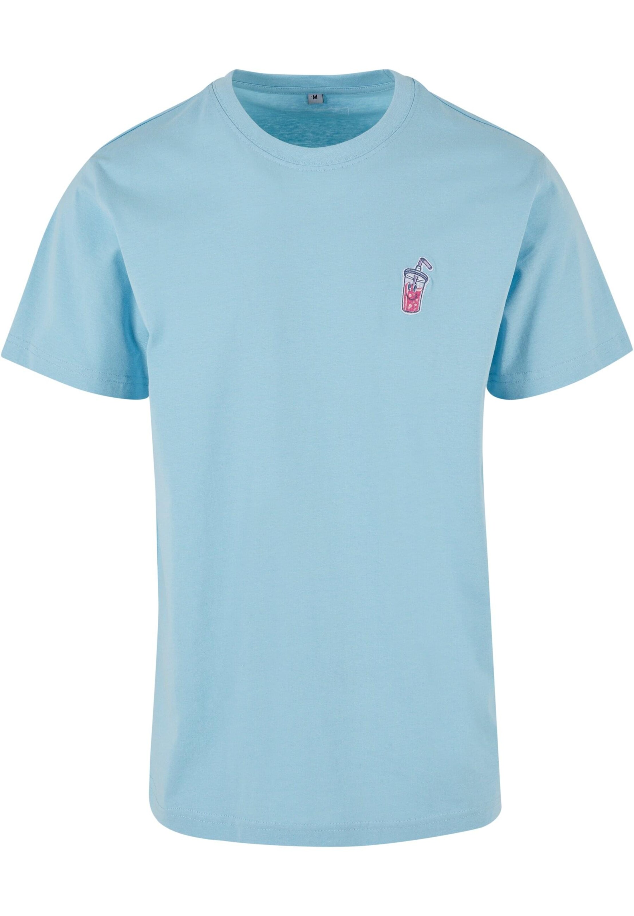 Mister Tee Shirt 'Good Vibes Drink' in Blauw: voorkant