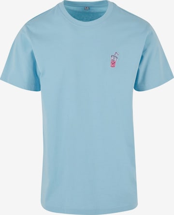 Mister Tee Shirt 'Good Vibes Drink' in Blue: front
