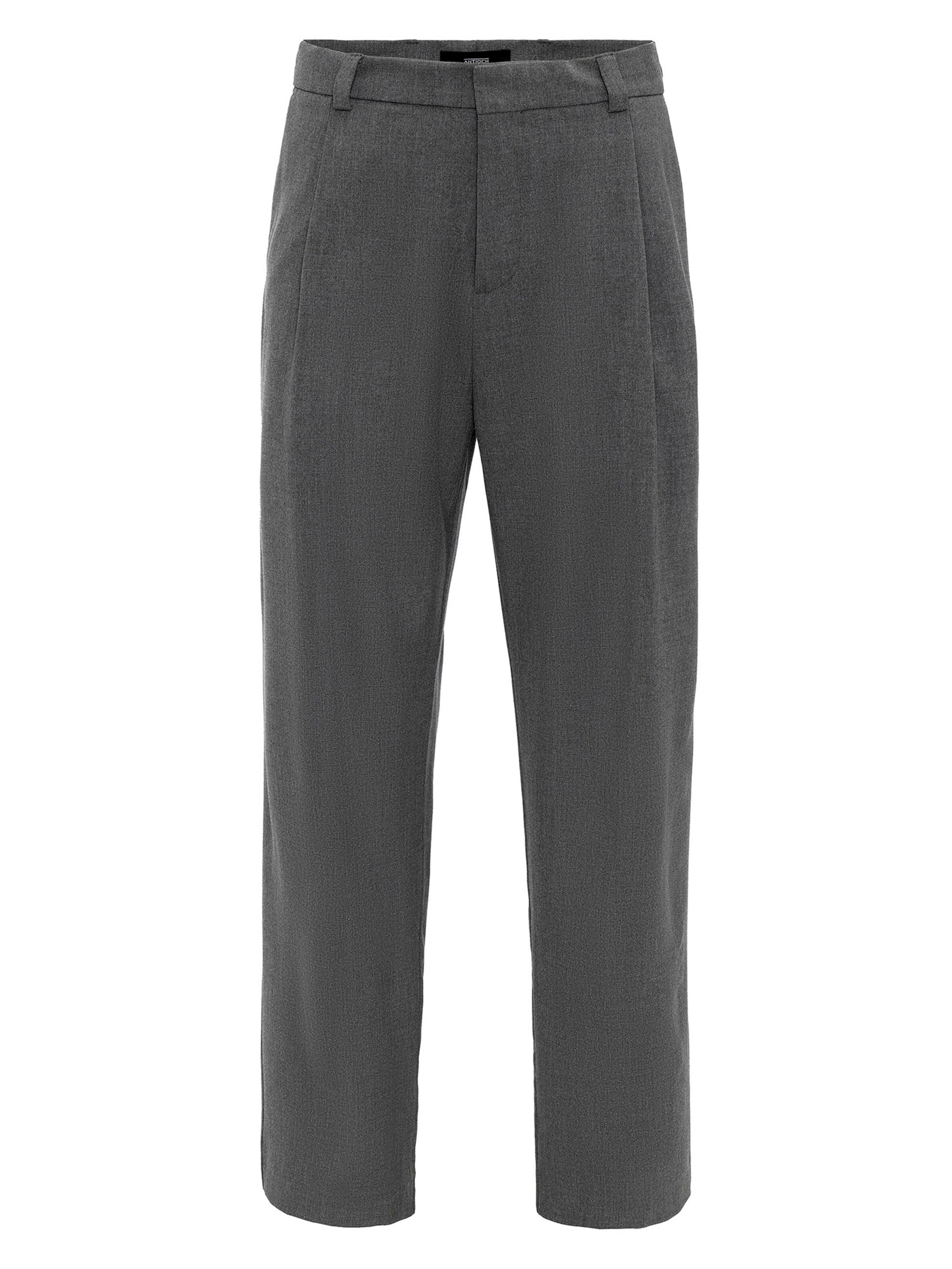 AntiochLoosefit Hlače s naborima - siva boja: prednji dio