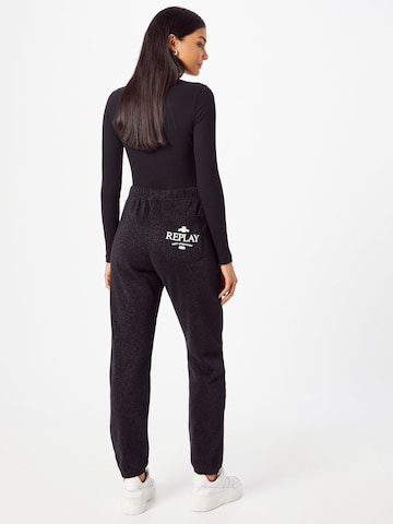 REPLAY Tapered Broek in Zwart