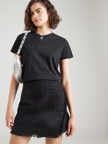 Karl Lagerfeld Футболка 'COMMERCIAL' в Черный: спереди