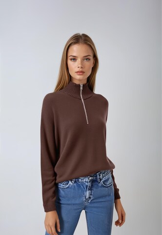 Pull-over 'Oslo' rethinkit studios en marron : devant
