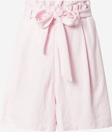 ESPRIT Pleat-front trousers in Pink: front