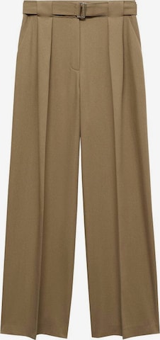 MANGO Zvonové kalhoty Kalhoty se sklady v pase 'Dobby' – zelená: přední strana