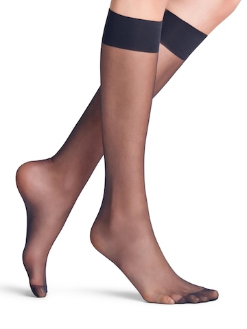 FALKE Knee High Socks 'Seidenglatt' in Blue