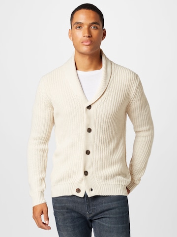 Vestes en maille 'AKRA' BRAVE SOUL en beige : devant