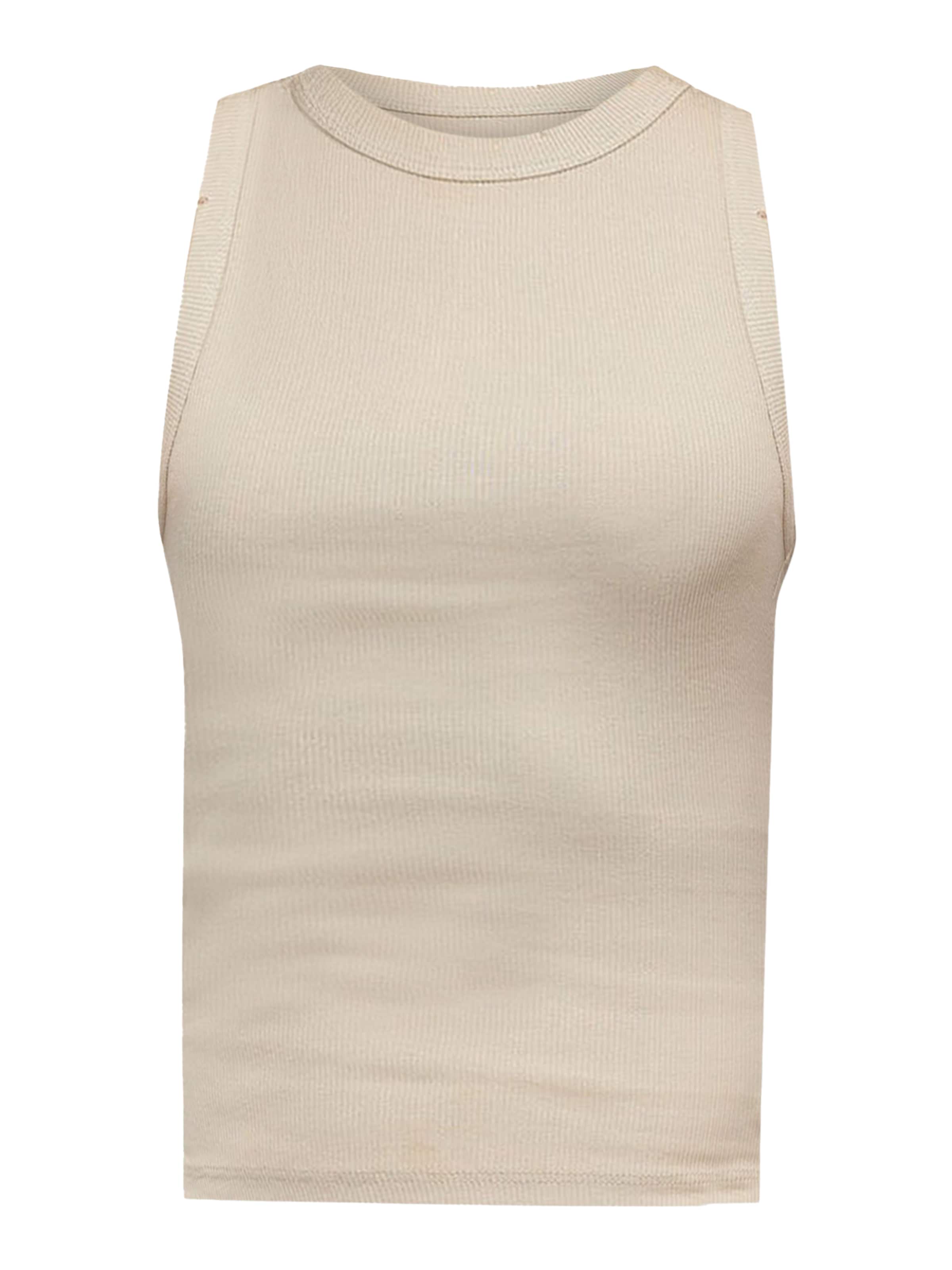 No Matter What Top in Beige: front