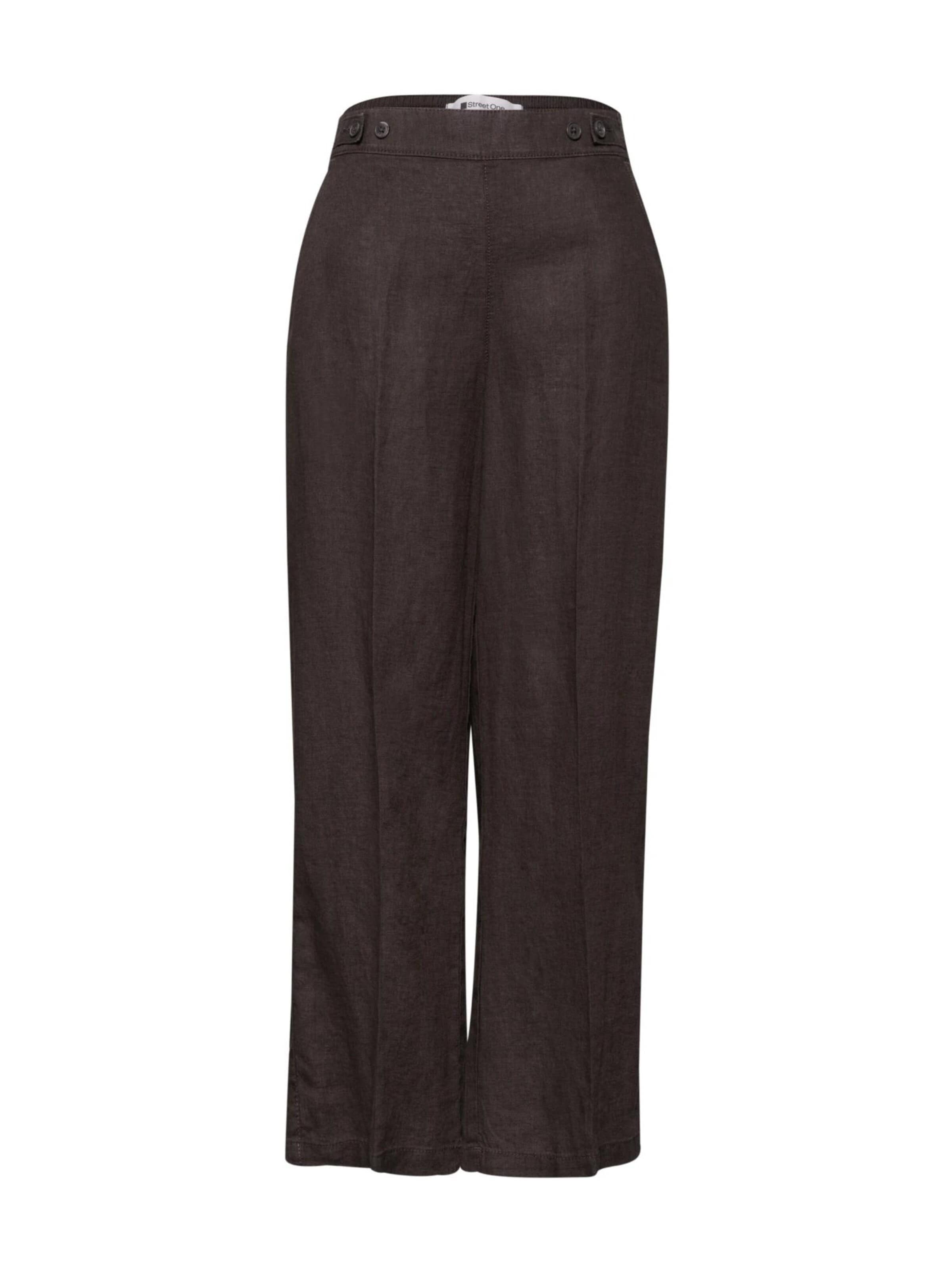 Wide Leg Pantalon STREET ONE en marron : devant
