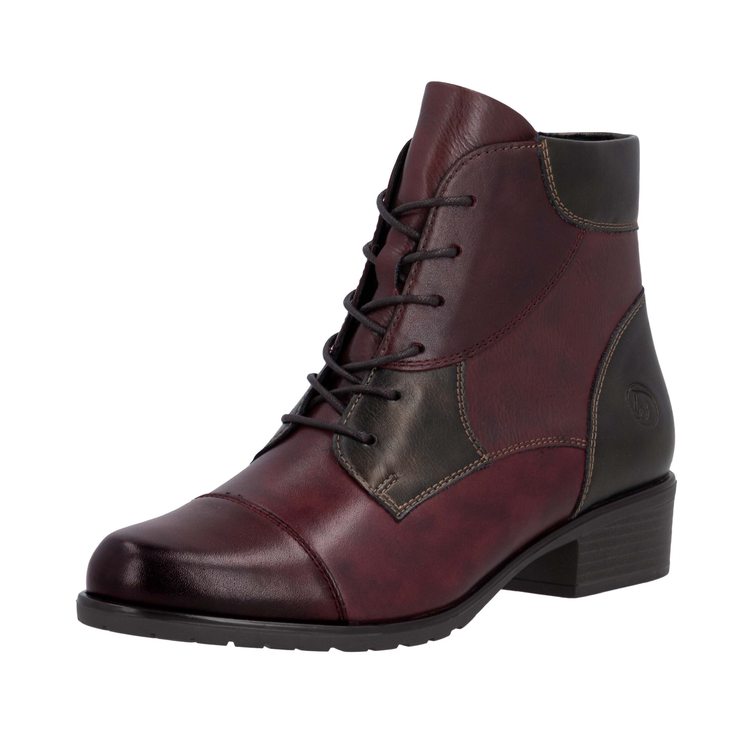 REMONTE Bottines à lacets ' D6882 ' en rouge, Vue avec produit
