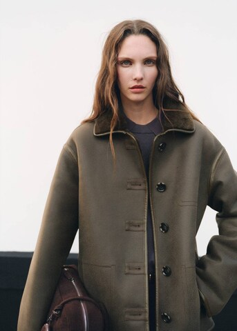 MANGO Between-Seasons Coat 'Dune' in Green