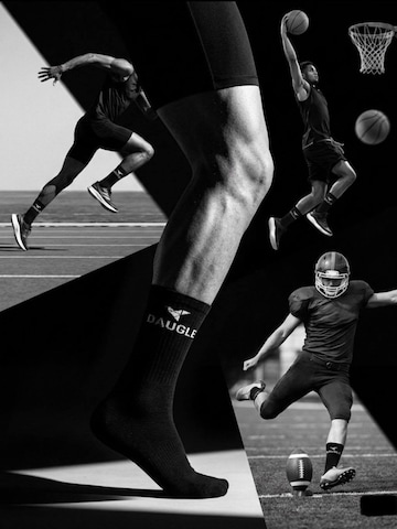 Șosete sport 'DAUGLE Athletic Training Socks' de la DAUGLE pe negru