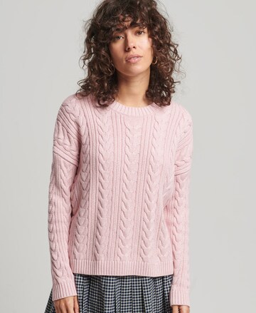 Superdry Sweater in Pink: front