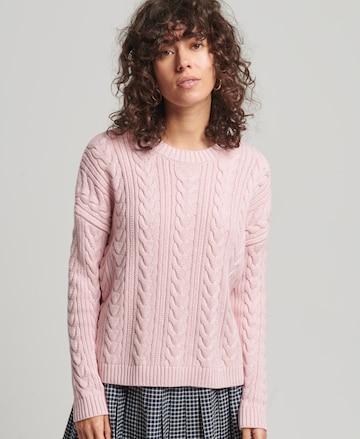 Pull-over Superdry en rose : devant