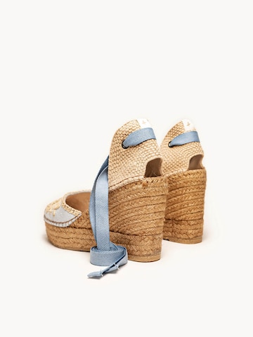 Sandalo 'Alpargata Cuña 10 cm' di Alhamas in blu