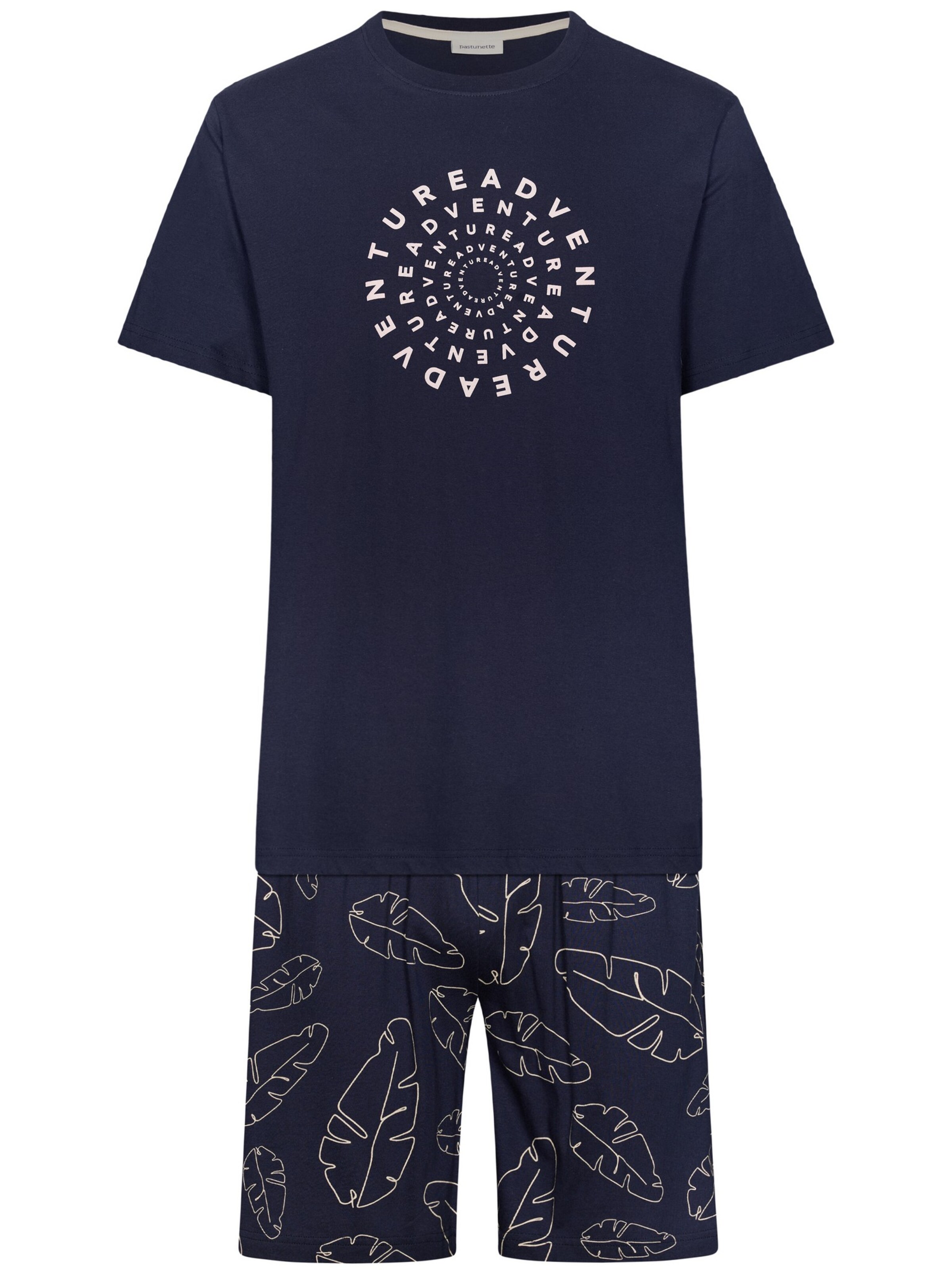 Pyjama court 'Shortama' Pastunette en bleu : devant