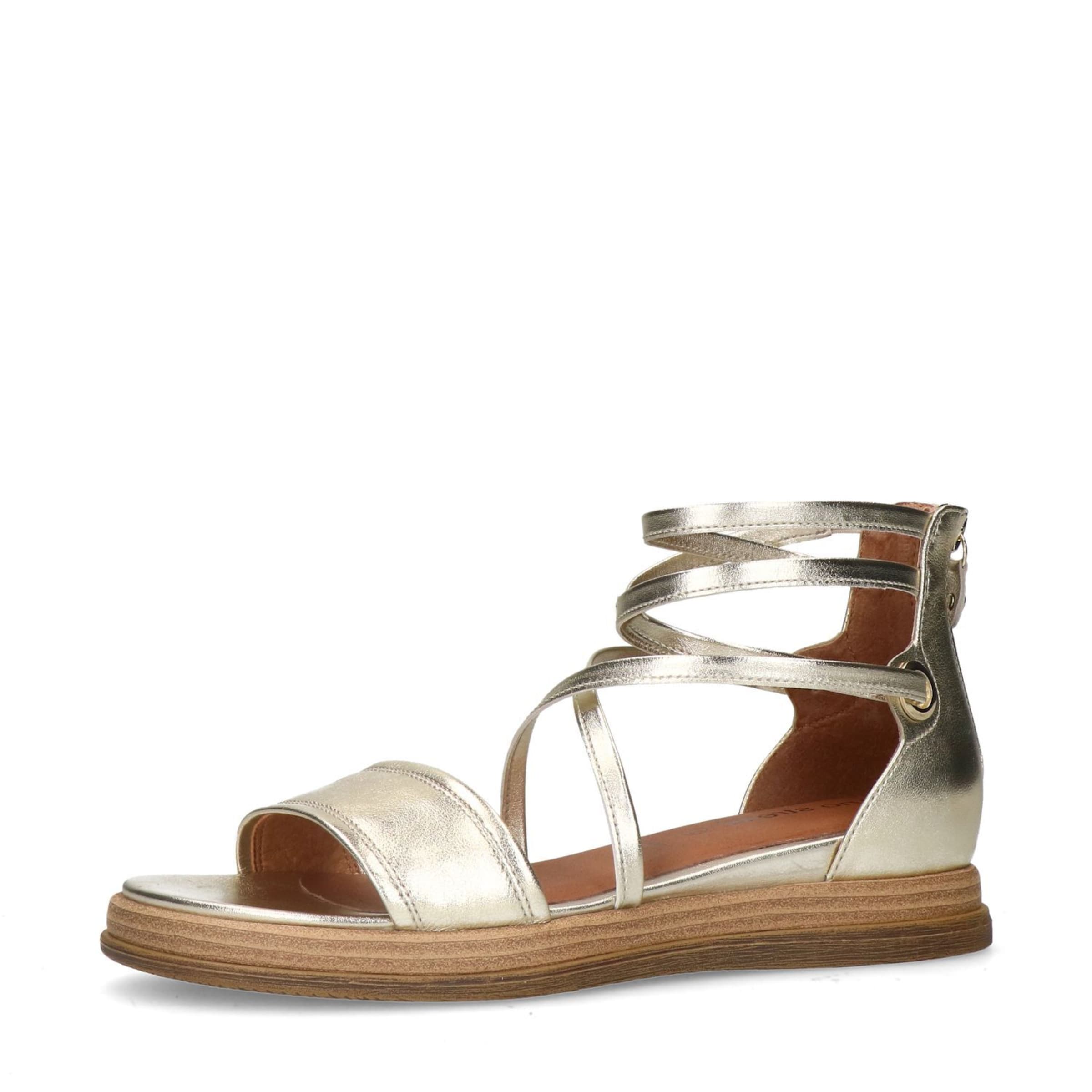 Sandales MANFIELD en or : devant