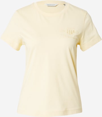 T-shirt GANT en jaune : devant