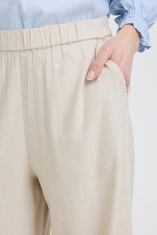 Pulz Wide leg Broek 'PZLuca' in Beige