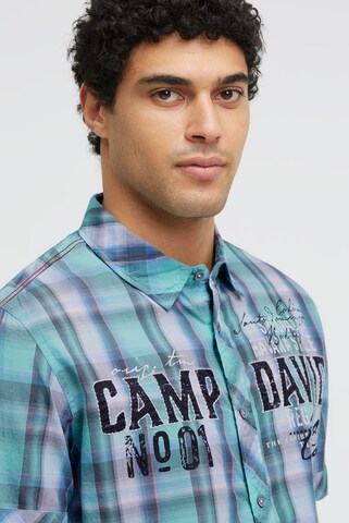 CAMP DAVID Regular fit Button Up Shirt in Blue
