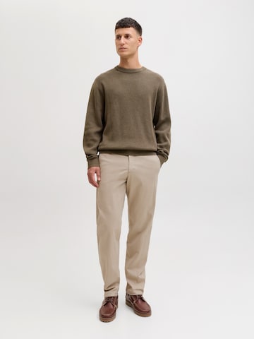 JACK & JONES Loosefit Lærredsbukser 'JPSTKane Dylan' i grå