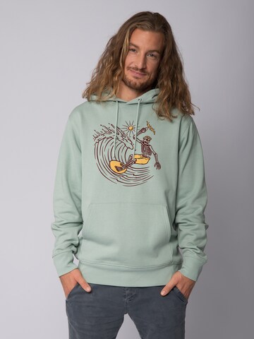 Sweat-shirt 'Surfing for life' Watapparel en vert : devant