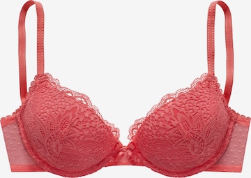 VIVANCE Push-up Bra in Red: front