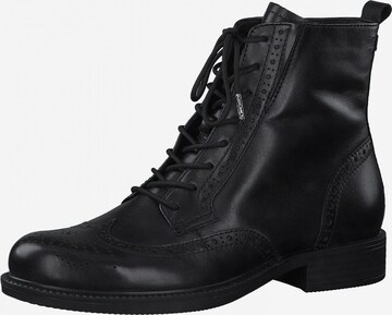 TAMARIS Lace-Up Ankle Boots in Black: front