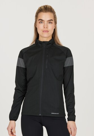 ENDURANCE Athletic Jacket 'Belen' in Black: front