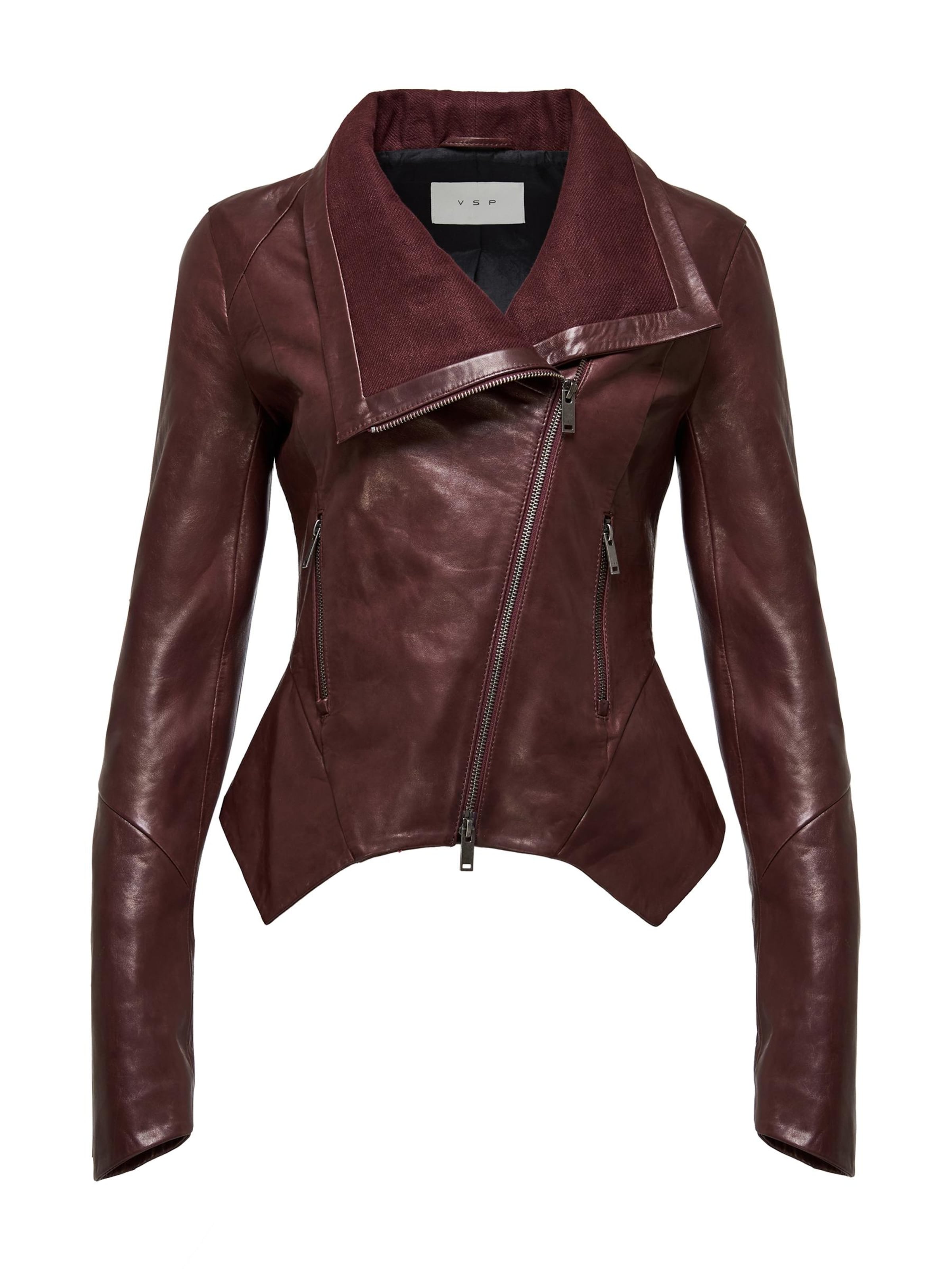 V S P Vinterjakke 'Sigrid' i kirsebærsrød, Produktvisning