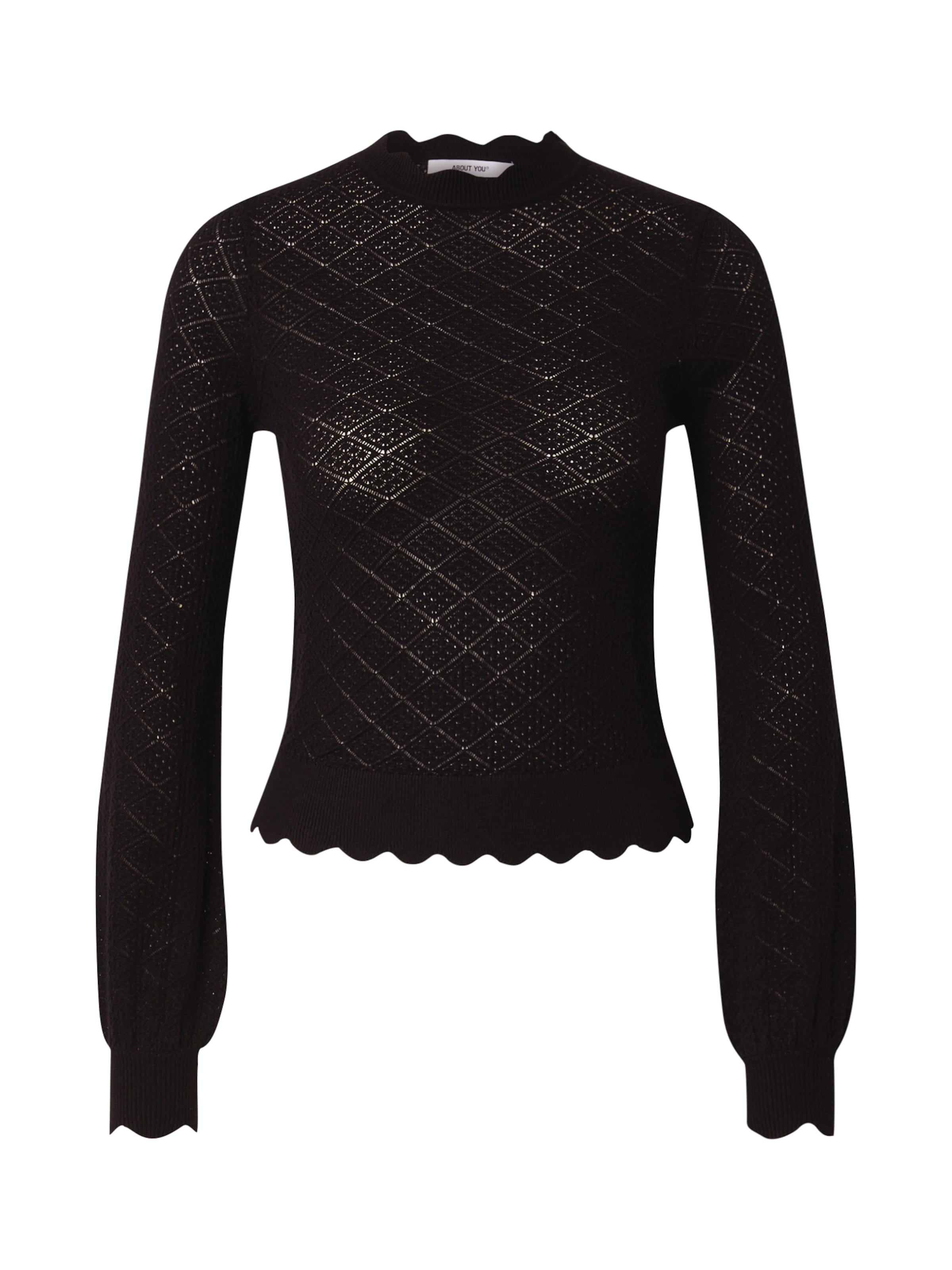 ABOUT YOU Πουλόβερ 'Dion' σε μαύρο: μπροστά