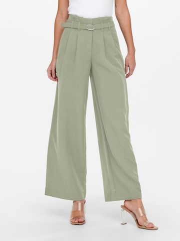 ONLY Pleat-Front Pants 'PAYTON-MAIA' in Green: front