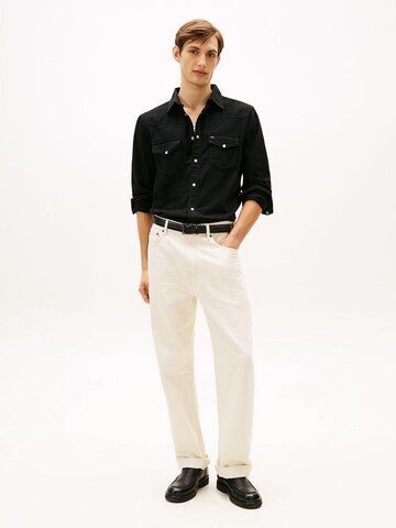 TOMMY HILFIGER Regular Fit Hemd in Schwarz