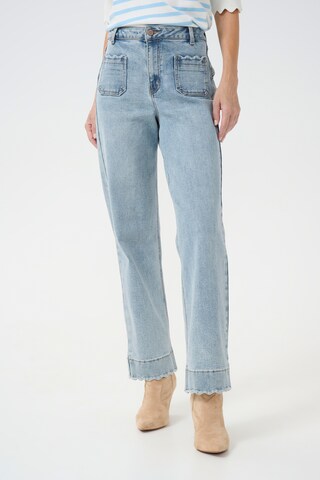 Regular Jean 'CRGiselle Ankl' Cream en bleu : devant