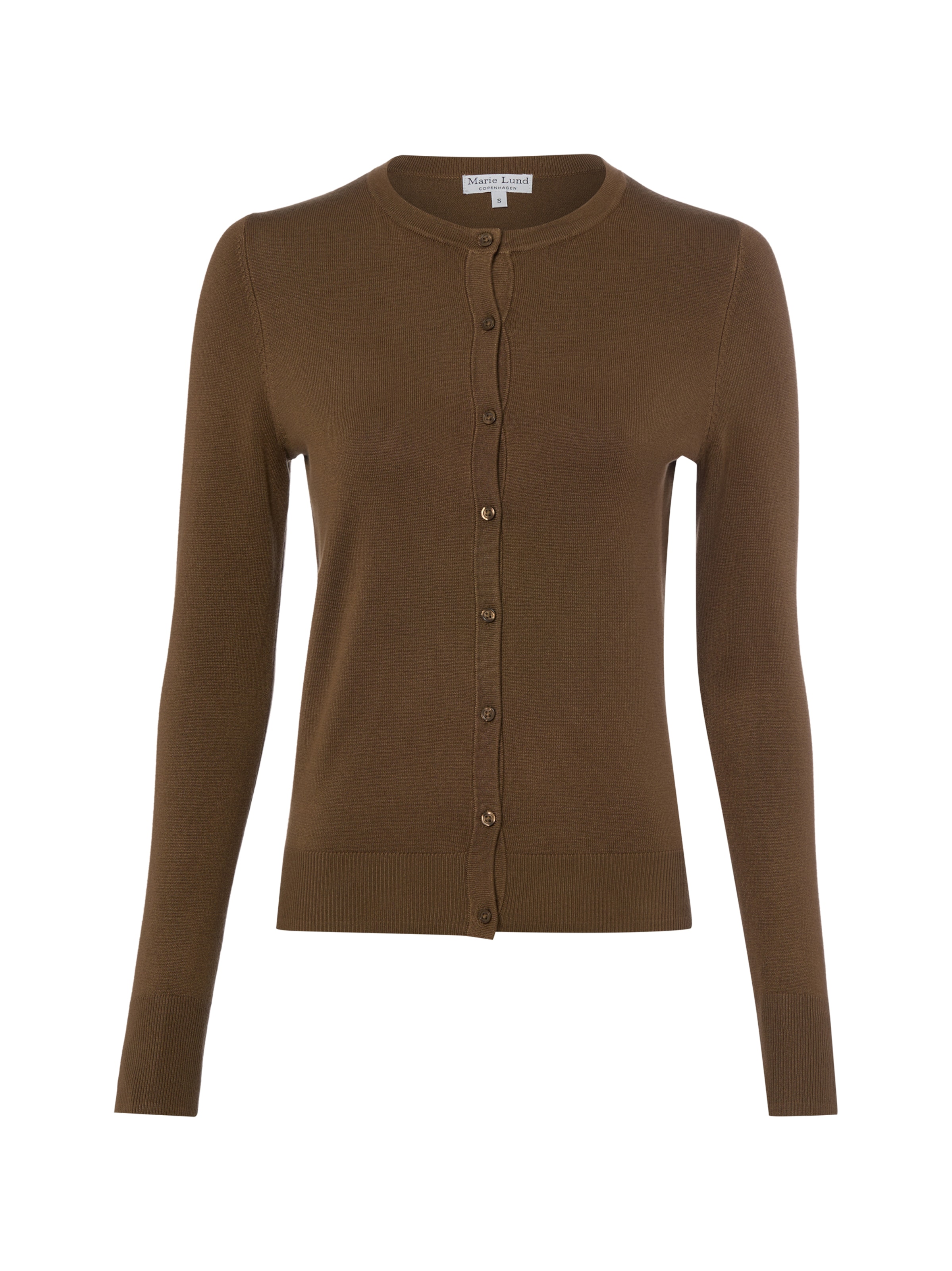 Marie Lund Strickjacke in Braun: Vorderseite