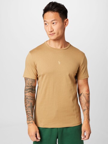 T-Shirt Polo Ralph Lauren en beige : devant