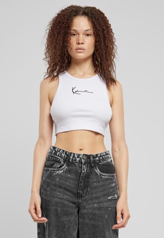 Karl Kani Top 'Essential' in White: front