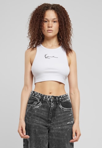 Karl Kani Top 'Essential' in White: front