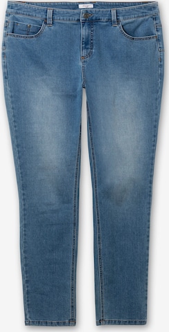 Skinny Jeans de la SHEEGO pe albastru: față
